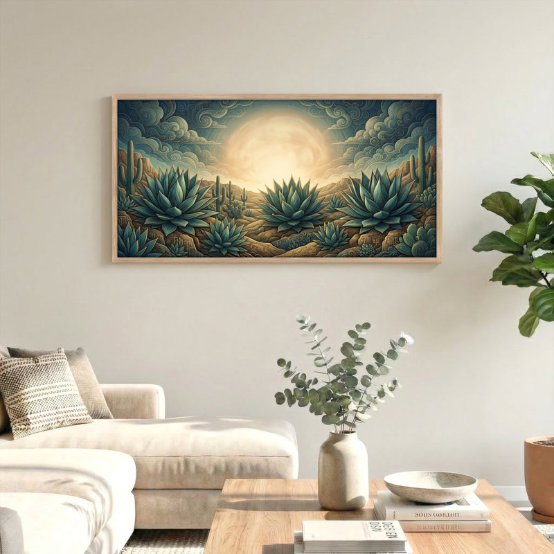 Desert Moon, reproduction d'art sur toile, ensemble de 1, Naturel, L 40 po x H 20 po