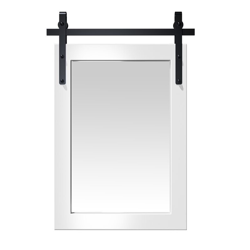 Miroir d'appoint de salle de bain Farmhouse, 26 po x 18 po, Blanc