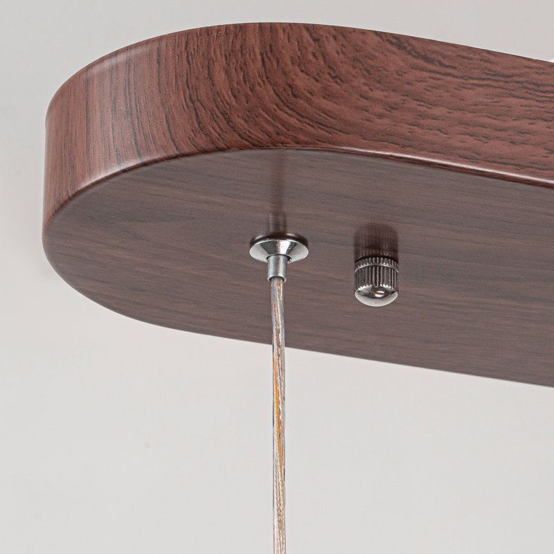 1-Light Led Farmhouse Wood Kitchen Island Pendant Light