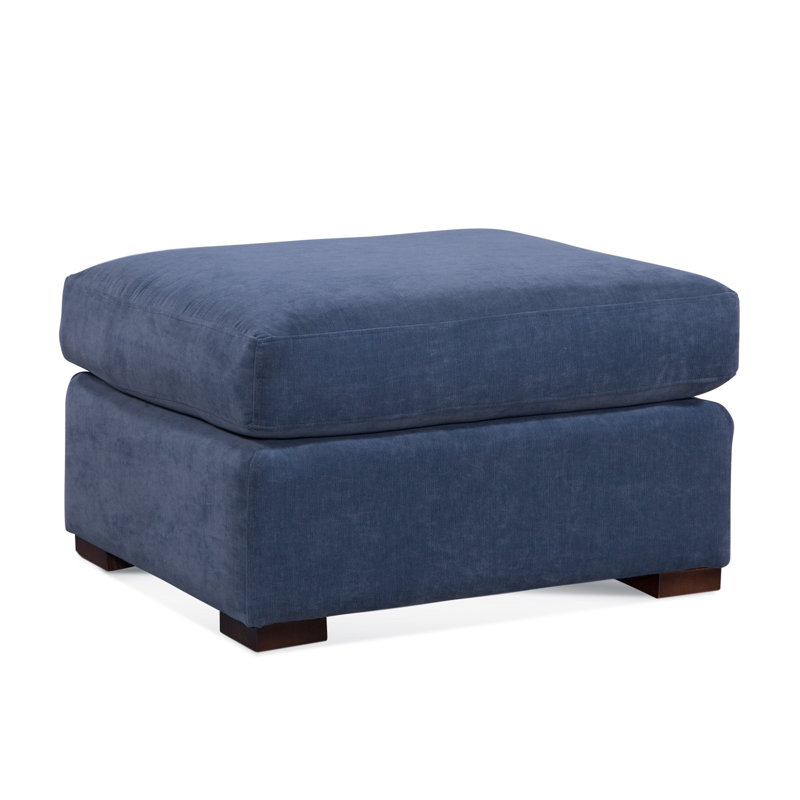 Repose-pieds rembourré Pandora, Miel, Voiliers bleu sarcelle ‑ 0435-54