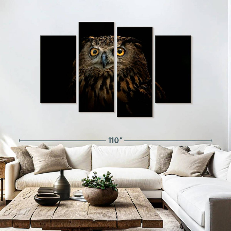 Brampt Owl Expression, 54" H x 84" W