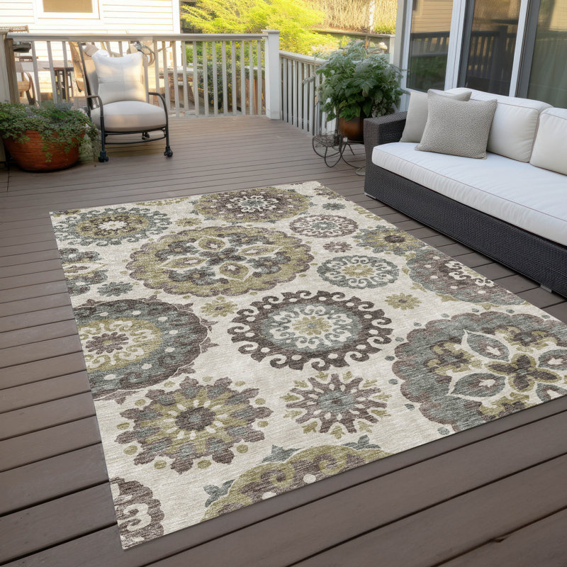  Tapis d'entrée / extérieur antidérapant Ferrand, Rectangle 5 pi x 7 pi 6 po