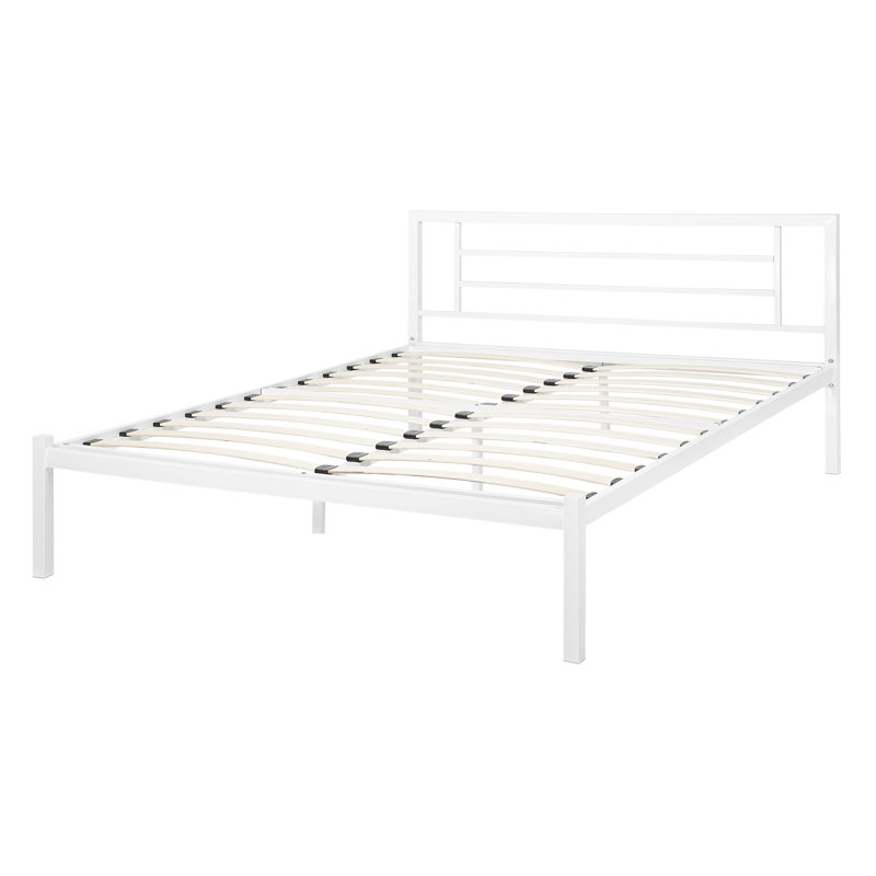 Prime Metal Bed, White, European Double (140 x 200cm)