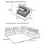 Canapé modulaire en chenille en L Chelise