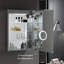Armoire de salle de bain à surface ou encastrée à DEL avec miroir, désembueur, température de couleur réglable, prise USB, 3 tablettes réglables en verre trempé-1823746221-1823746223