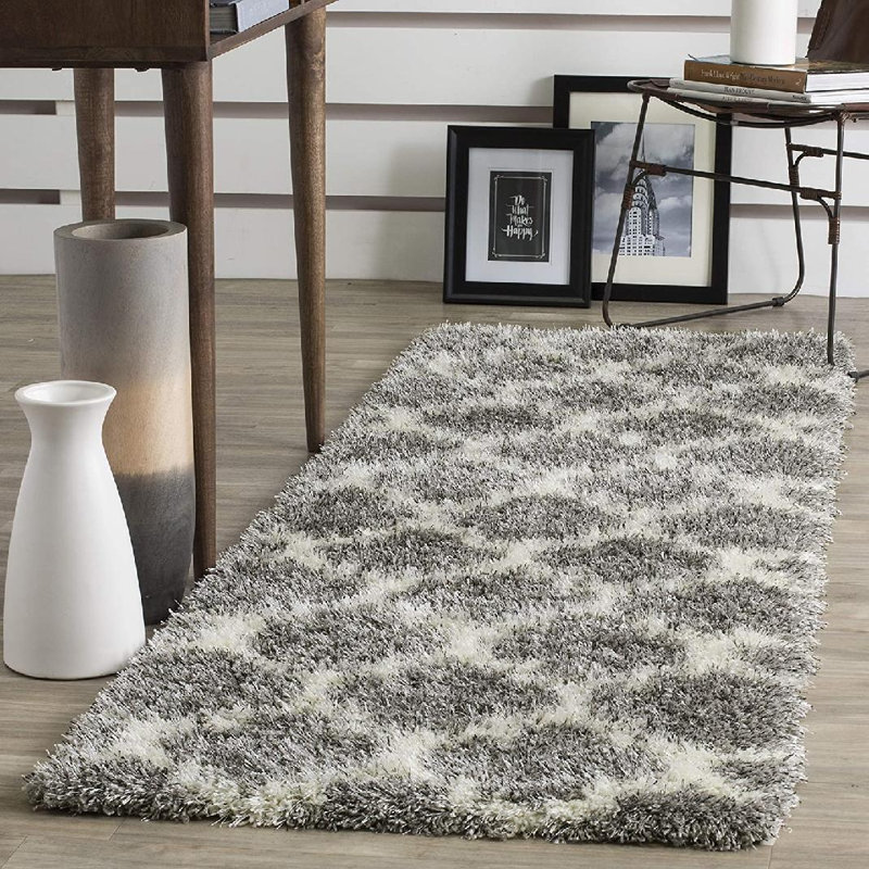 Bertl Sgm-Montreal Shag Performance Geometric Rug, Runner 2'3" x 7'