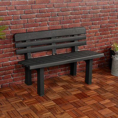 Hamlin 2 Seater Weather Resistant Waterproof Outdoor Plastic Garden Bench