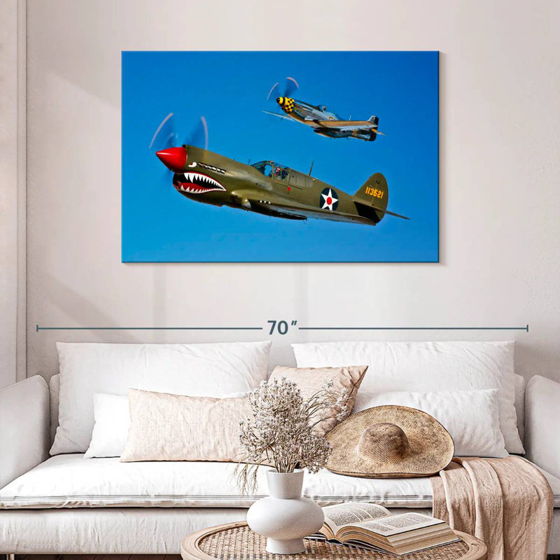 Mait A P-40E Warhawk et P-51D Mustang I, H 30 po x l 45 po