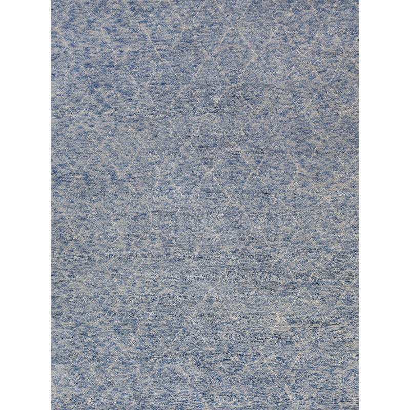 Moroccan Handmade Wool Geometric Area Rug, Rectangle 6' x 9'