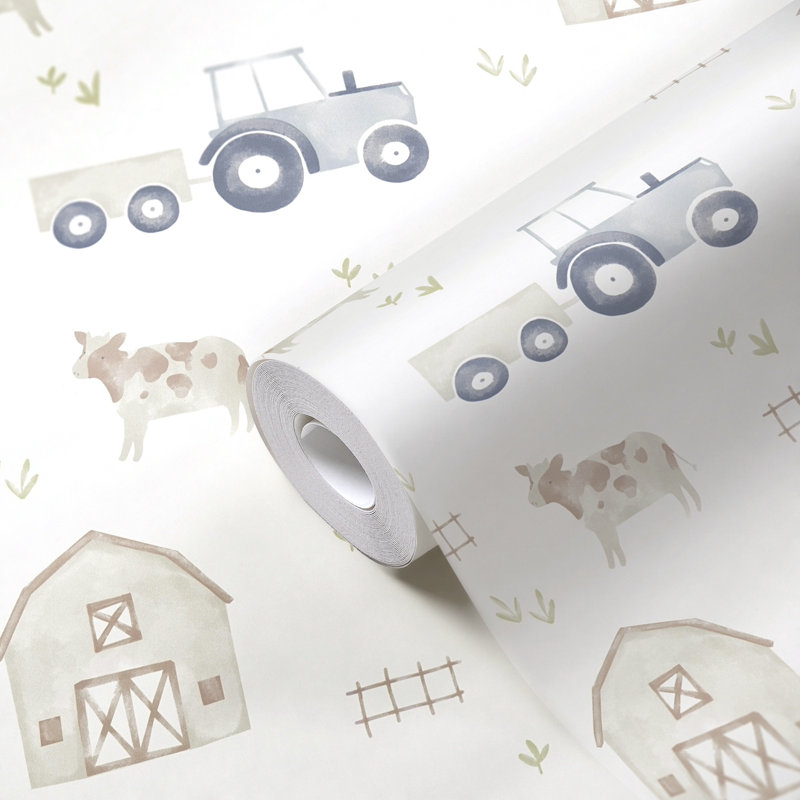 Charlie On the Farm Nursery Wallpaper