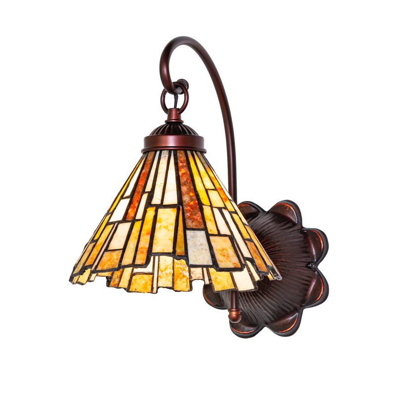 8" Wide Delta Jadestone Wall Sconce