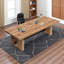 Ensemble de bureau de direction rectangulaire en bois massif de style moderne