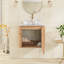 Meuble-lavabo mural simple 23,6 po avec dessus en pierre reconstituée-586697469