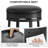 Modern Swivel Bar Stools, 24'' Counter Height Backless Round PU Leather Seats-923629141