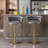 Swivel Upholstered Velvet Adjustable Height Counter Stool-1654386487