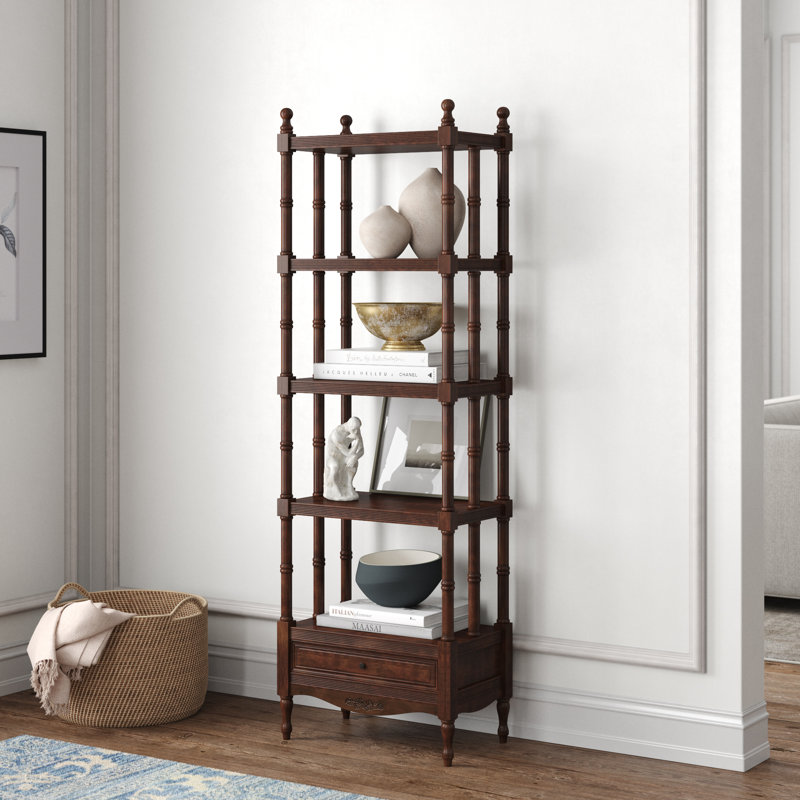 Bibliothèque Aodee, (4 Shelves) 55” H x 22” W x 13” D, Teinture
