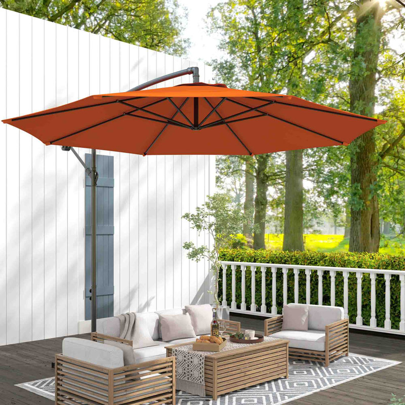 295cm Cantilever Parasol, Orange