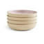 PORTMEIRION MINERALS SET OF 4 LOW BOWL ROSE QUARTZ 8.7"
