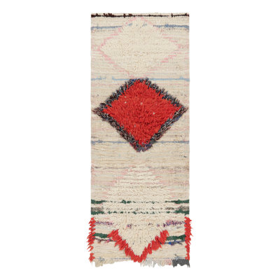 One-of-a-Kind 1’10”x4’8” 1950s Wool Area Rug