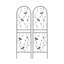 Paquet de 4 treillis de jardin en métal 71 po x 19,7 po antirouille pour plantes grimpantes pour l'extérieur