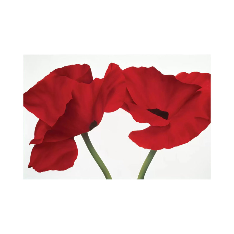 Poppy Red by Yvonne Poelstra-Holzhaus - Wrapped Canvas Painting, 20.32 cm H x 30.48 cm W