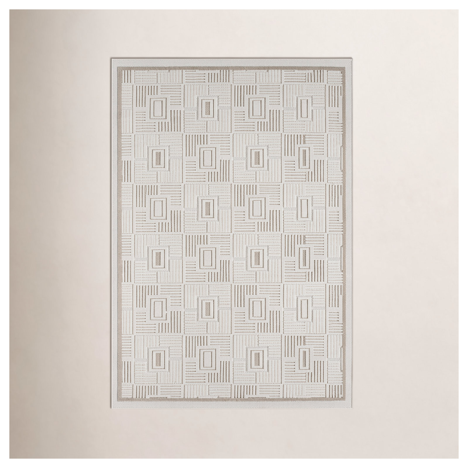 Harmonic Tile Power Loomed Indoor/Outdoor Rug, Rectangle 2'3" x 3'3"