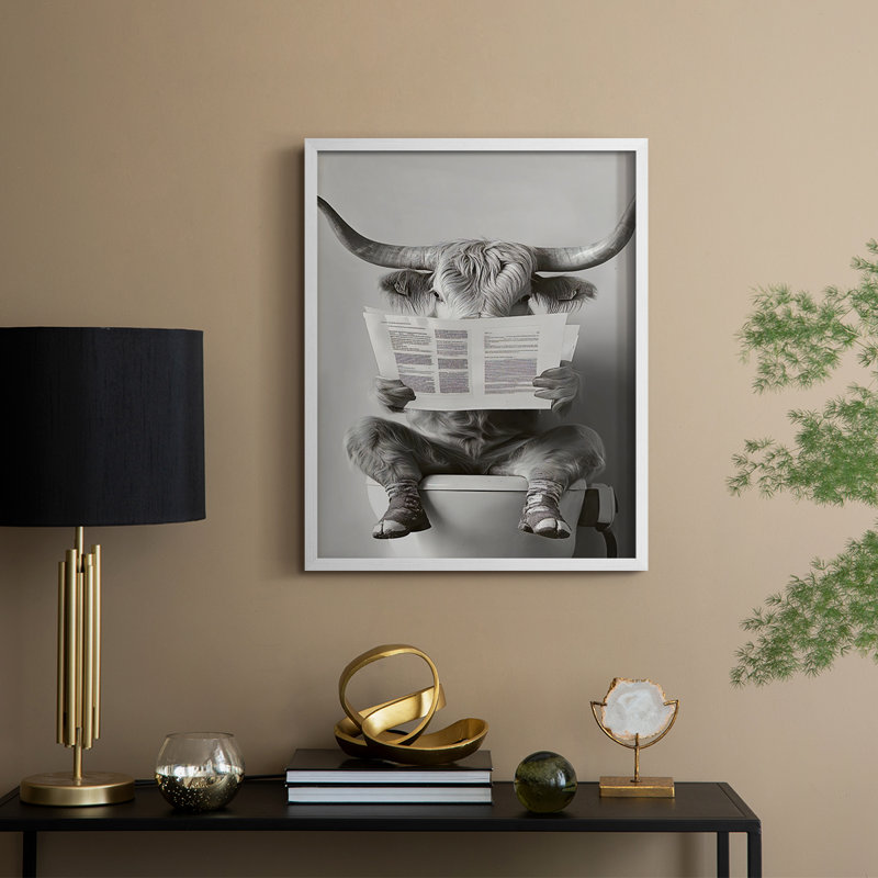 Reproduction encadrée, animalier, prêt à être accroché, H 10 po x l 8 po, Blanc