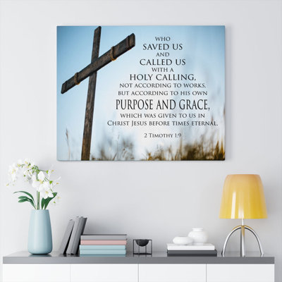 Holy Calling 2 Timothy 1:9 - Wrapped Canvas Print