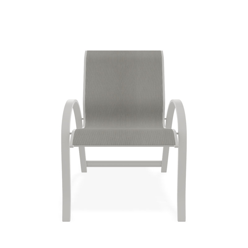 Fauteuil de salle à manger empilable Hiraku, Huître Augustine, Neige