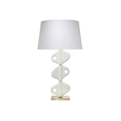 Vertebrae Plaster Table Lamp, White