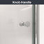 72"H Frameless Circular Pivot Shower Door In With 1/4" (6Mm) Thick SGCC Tempered Glass-117492528