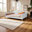 Lit de jour simple / double / grand rembourré avec structure en bois de pin et tissu de lin-129184805-129184808
