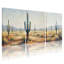 Plantes et fleurs, paysage désertique avec cactus et montagnes, ensemble de 3 impressions sur toile-1118728534