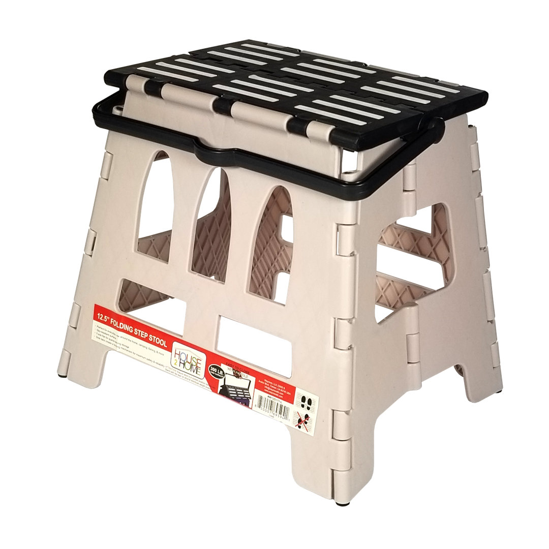 1 - Step Plastic Lightweight Folding Step Ladder House 2 Home 