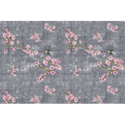 Tissu fantasia fleur Chinoiserie