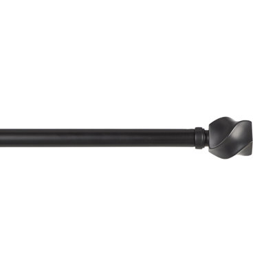 Ensemble de tringle à rideau et de faîteau pour fenêtre 1 po Exclusive Home Twist, réglable