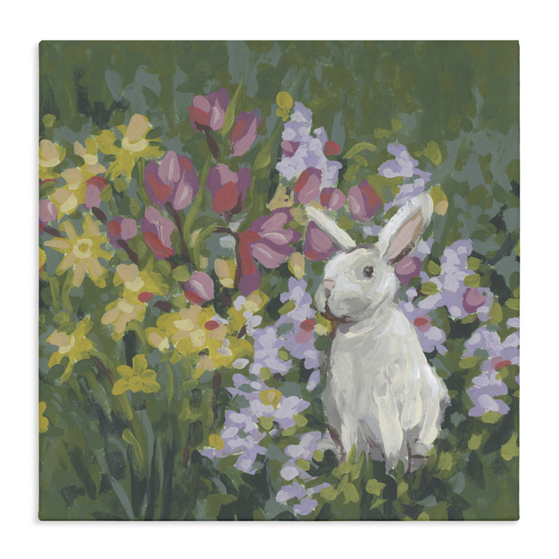 Toile Botanical Bliss Bunny, conception de June Erica Vess, H 24 po x l 24 po
