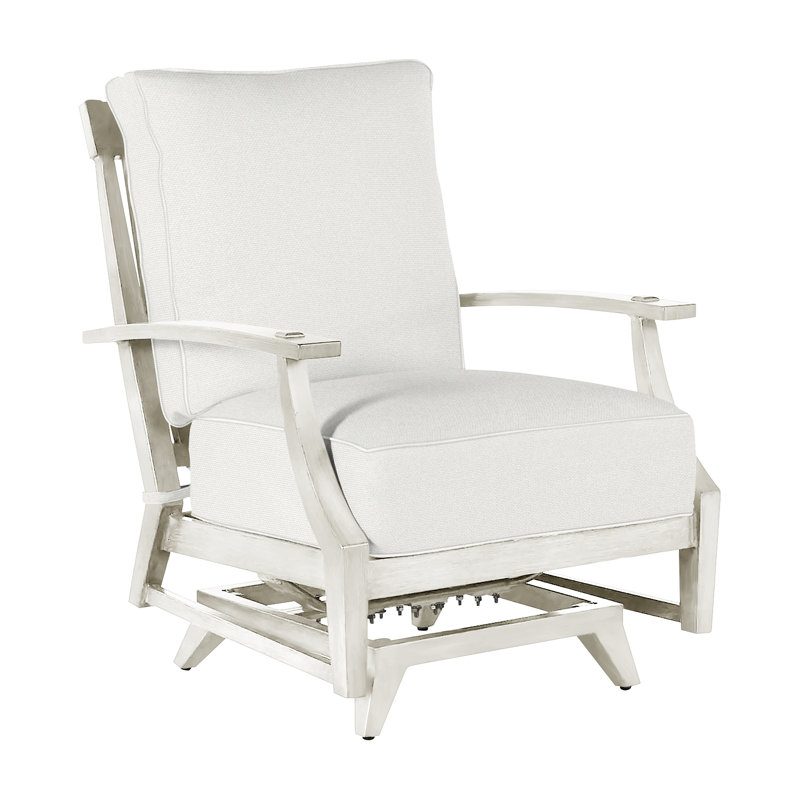 Croquet Patio Chair with Cushions, Welt, Oyster, Linen Navy