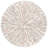 Round Desin Abstract Hand Tufted Wool Area Rug in Ivory/Grey-88088814