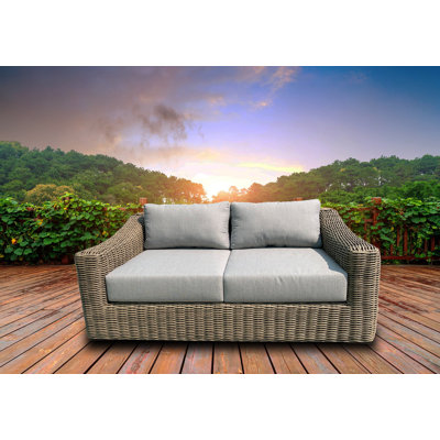 Tulum 66.9'' Polyethylene (PE) Wicker Outdoor Loveseat