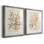 Parchment Coral I - ensemble de 2 reproductions d'art sur toile encadrées
