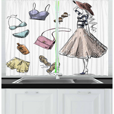 Pointed Kitchen Curtain