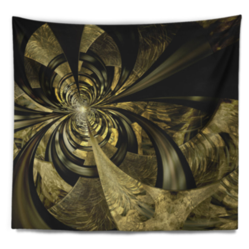Tapisserie de motif fleur abstraite en couleurs, H 78 po x l 92 po