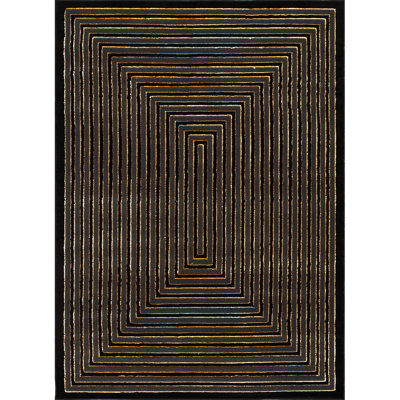 Tapis noir / gris / ivoire / beige Monaco Series