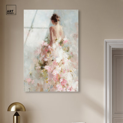 «Garden Bride I», reproduction d'art acrylique sur toile par Art Remedy, prête à être accrochée, 30 x 45