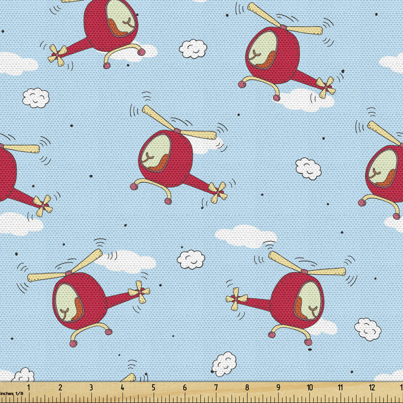 Tissu de dessin animé Ambesonne, l 58 po x L 108 po
