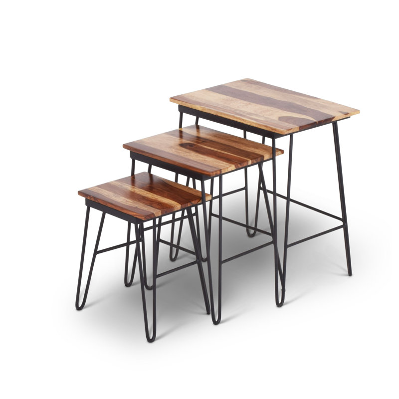 Graham Solid Wood Top Nesting Tables