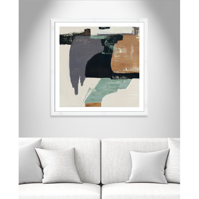 «Bold Divisions I Print» par Jacob Q, L 37,5 po x H 37,5 po, Imprimé mat, Blanc satiné