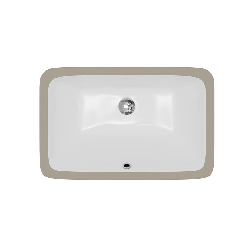 Lavabo de salle de bain encastré en porcelaine vitrifiée blanc Karran 20-7 / 8 "