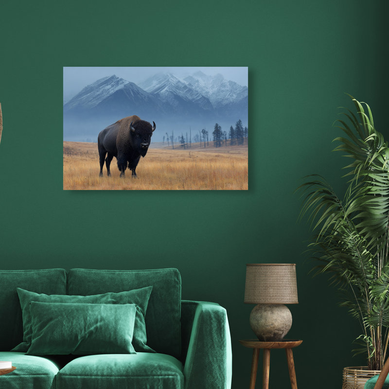 Mountain Bison I Print by Oliver Gal, 24" H x 36" W, Gallery Wrapped
